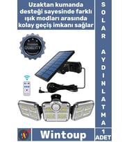 #Led Su Geçirmez Dış Mekan Sensörlü Solar Panelli Rahat Uzaktan Kumandalı 122 Led Bahçe Aydınlatması