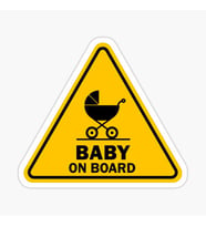 Baby On Board Arabada bebek var Araç Sticker Etiket 19CM md12