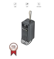 Torima TRM-1080 Siyah 80000mAh Ledli 4 Çıkışlı Taşınabilir Hızlı Şarj Dijital Göstergeli Powerbank