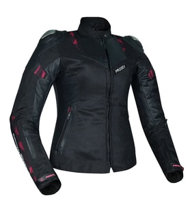 CE3400 Motosiklet Montu Kadın 4 Mevsim Oxford 600-D Dayanıklı Deri Kumaş Motorcu Mont Women Black