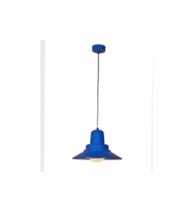 RİOLİGHT MAVİ İÇİ MAVİ TEKLİ METAL SARKIT AVİZE (Siyah)