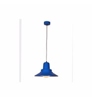 RİOLİGHT MAVİ İÇİ MAVİ TEKLİ METAL SARKIT AVİZE (Siyah)