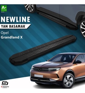 S-Dizayn Opel Grandland X 2 Hybrid NewLine Siyah Yan Basamak 183 Cm 2024 Üzeri A+ Kalite