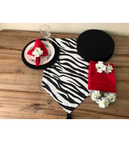 SOFRA SUNUM SETİ ZEBRA DESENLİ (Krem)