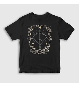 Presmono Unisex Çocuk Siyah Sagittarius Zodiac Hediye Yay Burcu T-Shirt 529498tt