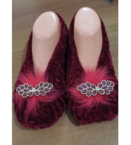 El örgüsü bayan babet (Bordo)