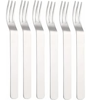 304 Çelik 6 Adet Silver Renk Tatlı ve Meyve Çatalı mt159by-6
