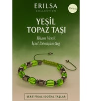 Sertifikalı Sentetik Yeşil Topaz Taşı Bileklik - İlham Veren İçsel Dönüşüm Takısı (Çok Renkli)
