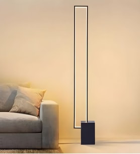 Dikdörtgen Led Lambader (Siyah)