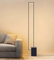 Dikdörtgen Led Lambader (Siyah)
