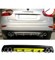 Renault Fluence Sarı Difüzör Çiftli Yuvarlak Egzoz Görünümlü D Tip Difizör 2009-2016