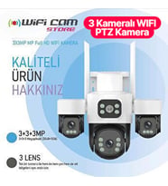 3 Lensli Wifi Kamera 3 Kamera Gücünde 1 Cihaz