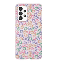 Samsung Galaxy A53 Uyumlu Kapak Hello Kitty Tasarımlı Şeffaf Silikon Kılıf