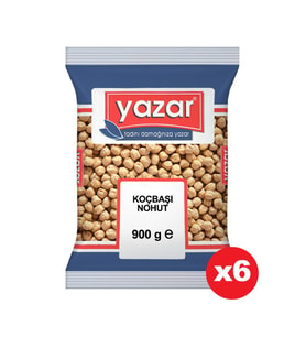Yazar Koçbaşı Nohut 900 Gr. x 6 Adet