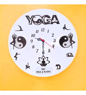 YOGA & PiLATES Duvar Saati (Çok Şık Hediye isim yazılır)