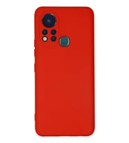 Newface İnfinix Hot 11s Kılıf Nano içi Kadife Silikon - Kırmızı
