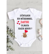 Unisex En Mükemmel Dayı Baskılı Bebek Zıbın Body