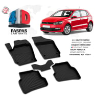 VW Polo 6R 4D Araca Özel Havuzlu Kauçuk Paspas 2009-2017 (Karışık)