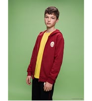 LCW Kids Kırmızı Kapüşonlu Galatasaray Baskılı Erkek Çocuk Sweatshirt