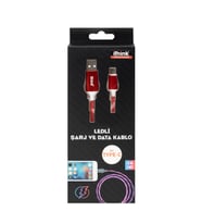 İTHİNK KABLO IŞIKLI TYPE-C K80C KIRMIZI