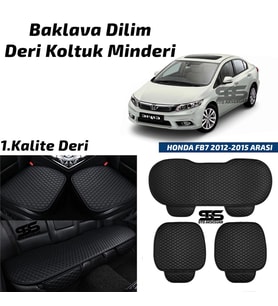 HONDA FB7 2012-2015 Arası Siyah Deri Oto Koltuk Minderi