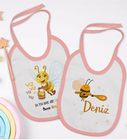 BK Kids Kişiye Özel İsimli 2’li Pembe Mama Önlüğü-6
