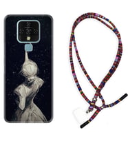 Tecno Camon 16 18P Pova Kılıf Boyun Asklı Rasta Silikon Star Woman 1332