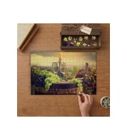 Şarap - Manzara - Üzüm Tasarımı 240 parça Ahşap Puzzle Ahşap Kutuda MP01395