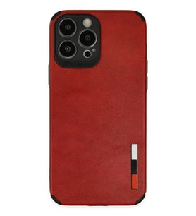 Durukar® iPhone 13 Pro Max Kılıf Loop Deri Silikon - Kırmızı