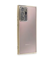 Samsung Galaxy Note 20 Ultra Kılıf Razer Lensli Silikon - Gold