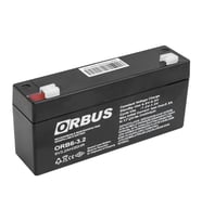 ORBUS ORB6-3.2 6 VOLT - 3.2 AMPER AKÜ (125 X 33 X 60 MM) KISA