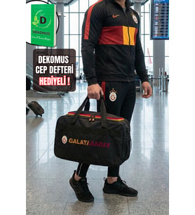 "DEKOMUS CEP DEFTERİ HEDİYELİ" YENİ SEZON LİSANSLI GALATASARAY 2 BÖLMELİ SPOR ÇANTASI (Standart)