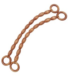 Angel Çanta Aksesuar 20 mm Oval Ahşap Boncuklu 40 cm Taba Renk Çanta Sapı