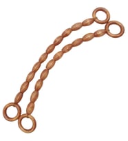 Angel Çanta Aksesuar 20 mm Oval Ahşap Boncuklu 40 cm Taba Renk Çanta Sapı