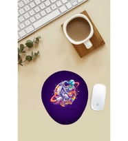 Mutlu Astronot Desenli Bilek Destekli Mouse Pad
