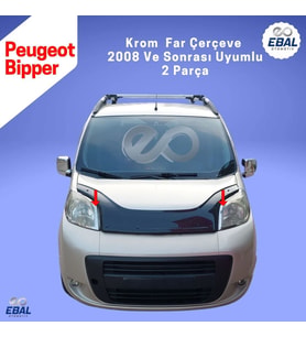 Peugeot Bipper Krom Far Çerçeve 2 parça  2008 üzeri P.Çelik