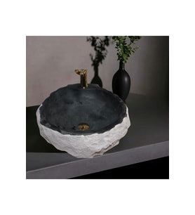Deren Bazalt Oval Şekilsiz Dizayn Lavabo