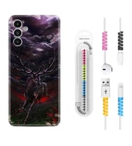 Samsung A23 A31 A32 A50 A51 A52 A53 A70 Kılıf Kablo Koruma Spiral Silikon Dark Deer 1786