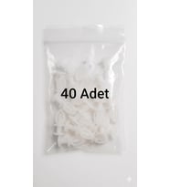 Perde Ruleti, Beyaz, Plastik, Perde Askısı +A Kalite (40 Adet)