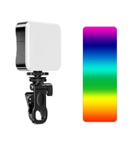 RGB Mini Klipsli LED Işık  Ayarlanabilir Açı – Taşınabilir, Şarjlı, Cep Tipi Video ve Yayın Aydınlatma Lambası