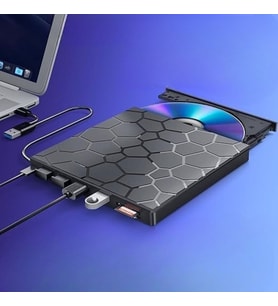 Monozone Harici CD DVD Yazıcı Okuyucu USB 3.0 + Type-C – 8’si 1 Arada Çoklayıcı Hub SD/TF Kart Destekli