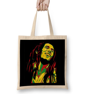 Bob Marley Hippie Art Bez Çanta Uzun Saplı