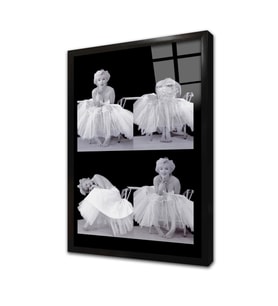 Renkli Marilyn Monroe Çerçeveli Cam Tablo