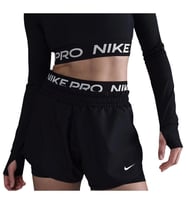 Nike Pro Dri Fİt 2IN1 Loose Fit Women's Shorts Kadın Bol Kesim Taytlı Antrenman Şortu Siyah