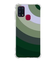 Samsung Galaxy M31  Köşe Korumalı Antişok Kapak Renk Cümbüşü Tasarımlı  Silikon Kılıf (Şeffaf)