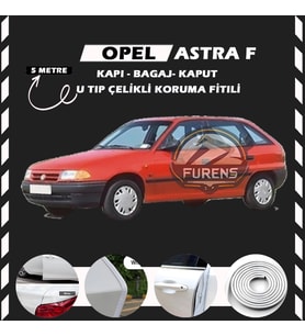 Opel Astra F Oto Araç Kapı Koruma Fitili 5metre Parlak Beyaz Renk
