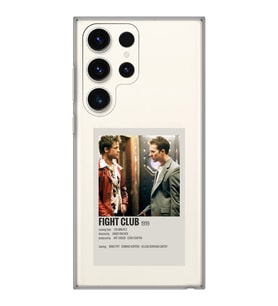 Samsung Galaxy S24 ULTRA Uyumlu Fight Club Minimalist Poster Desenli Şeffaf Telefon Kılıfı