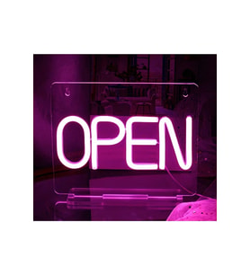Işıklı Neon Duvar Dekoru, Şık Gece Lambası, Modern Dekorasyon (Krem)