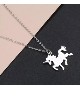Gümüş  Unicorn Kolye