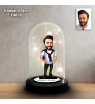 KİŞİYE ÖZEL ERKEK TASARIMLI IŞIKLI KARİKATÜR FANUS BİBLO FN171